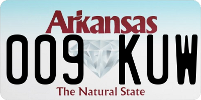 AR license plate 009KUW