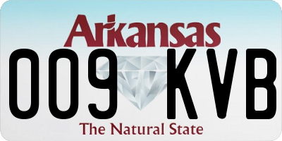 AR license plate 009KVB