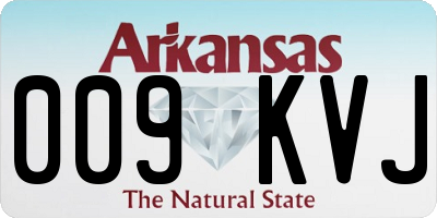 AR license plate 009KVJ