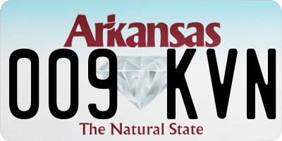 AR license plate 009KVN