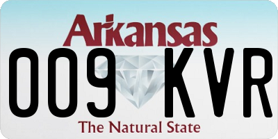AR license plate 009KVR
