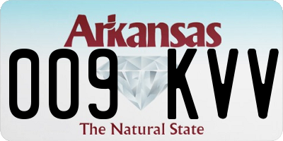 AR license plate 009KVV