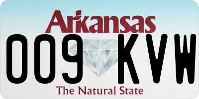 AR license plate 009KVW