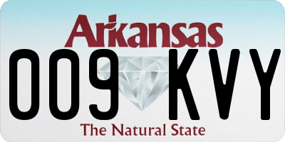 AR license plate 009KVY
