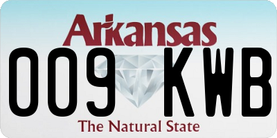 AR license plate 009KWB