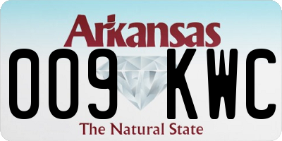 AR license plate 009KWC