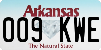 AR license plate 009KWE