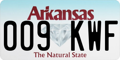 AR license plate 009KWF
