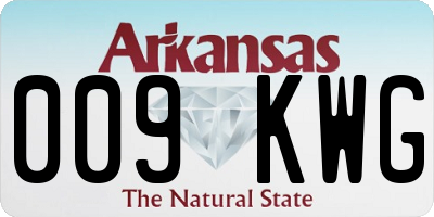AR license plate 009KWG