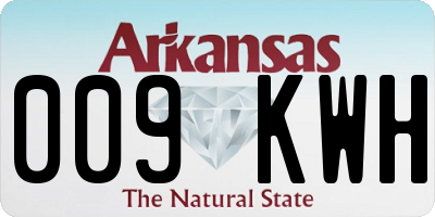 AR license plate 009KWH