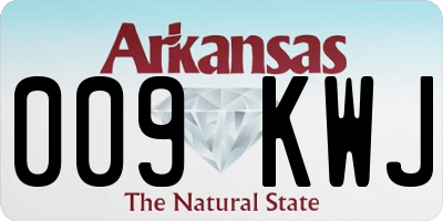 AR license plate 009KWJ