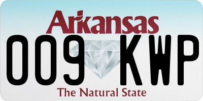 AR license plate 009KWP