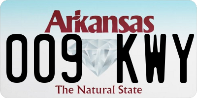 AR license plate 009KWY