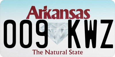 AR license plate 009KWZ