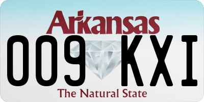 AR license plate 009KXI