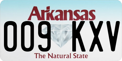 AR license plate 009KXV