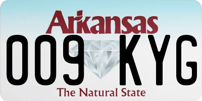 AR license plate 009KYG
