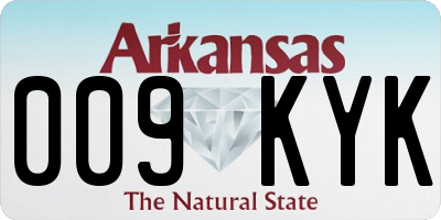 AR license plate 009KYK