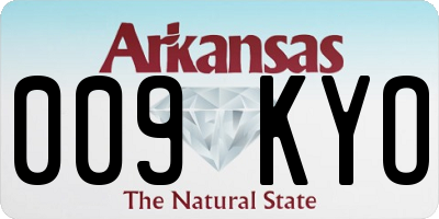 AR license plate 009KYO