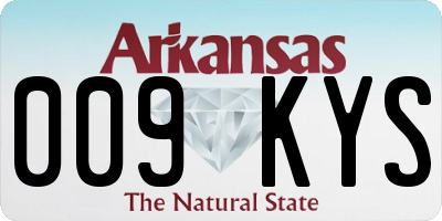 AR license plate 009KYS