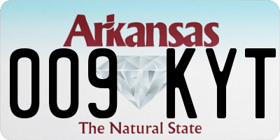 AR license plate 009KYT