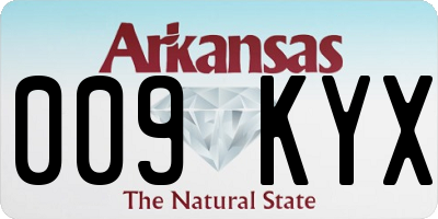 AR license plate 009KYX