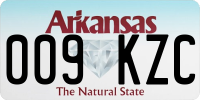 AR license plate 009KZC