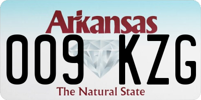 AR license plate 009KZG