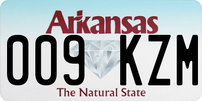 AR license plate 009KZM