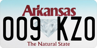AR license plate 009KZO