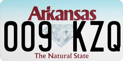 AR license plate 009KZQ