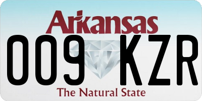 AR license plate 009KZR