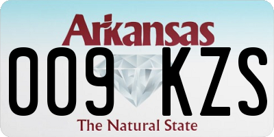 AR license plate 009KZS