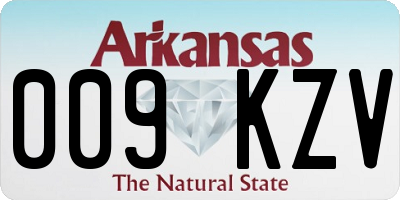 AR license plate 009KZV