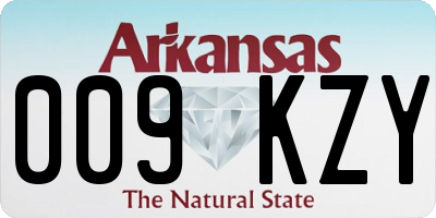 AR license plate 009KZY