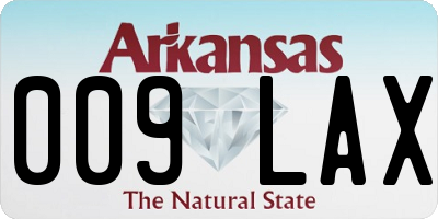 AR license plate 009LAX