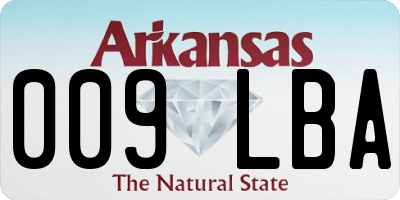 AR license plate 009LBA