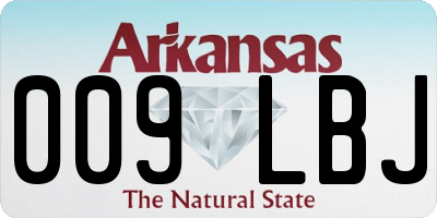 AR license plate 009LBJ