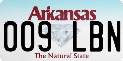 AR license plate 009LBN