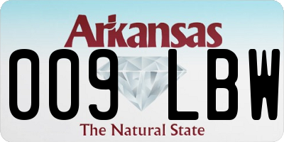 AR license plate 009LBW
