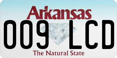 AR license plate 009LCD