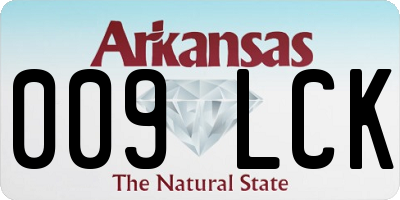 AR license plate 009LCK