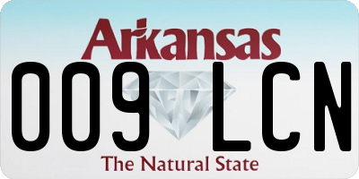 AR license plate 009LCN