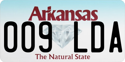AR license plate 009LDA