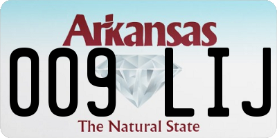 AR license plate 009LIJ