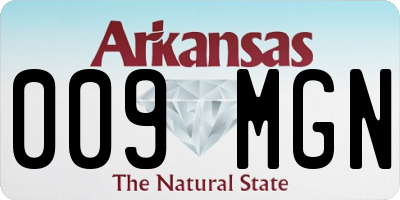 AR license plate 009MGN
