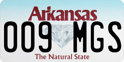 AR license plate 009MGS
