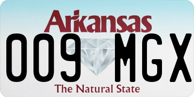 AR license plate 009MGX