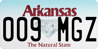 AR license plate 009MGZ