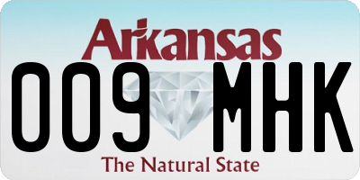 AR license plate 009MHK